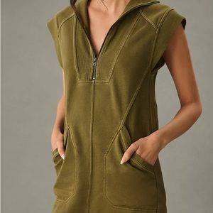 Anthropologie Daily Practice Meru Zip-Front Mini Dress NWOT
